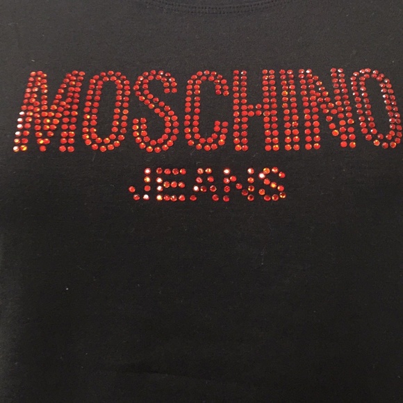 Moschino Women's Black Short Sleeve Top Size 14 - Picture 6 of 8